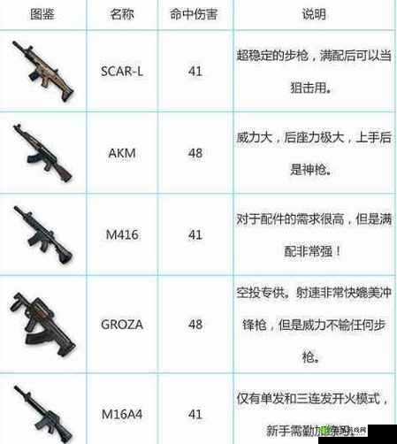 绝地求生全军出击,武器伤害大揭秘,哪把枪才是你的战场神器?