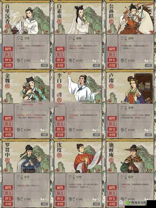 江南百景图沈周深度解析,人物天赋、法宝属性及游戏机制揭秘